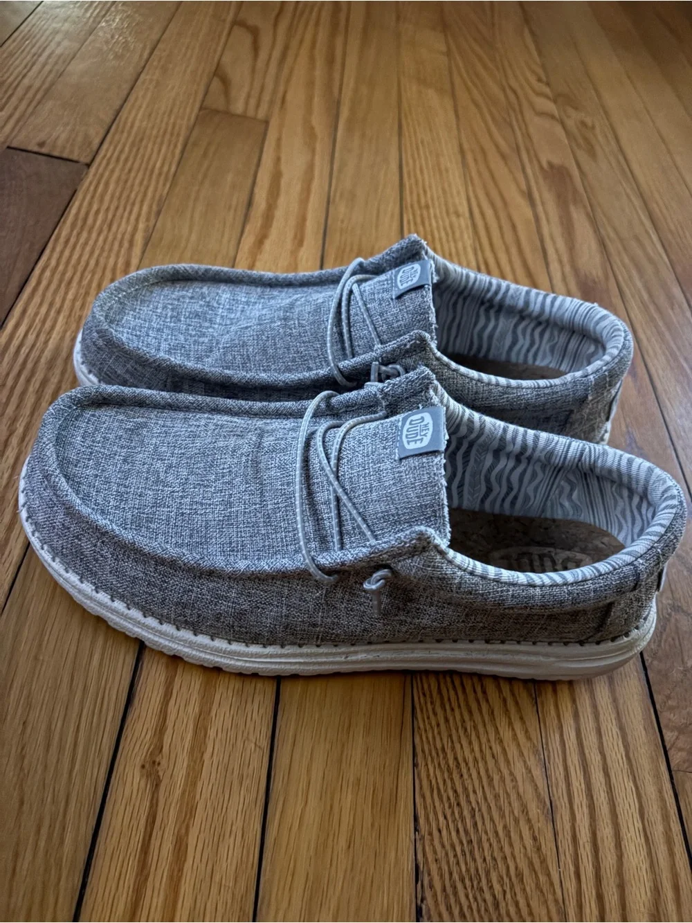 Hey Dude Men's Slip-On Loafers in Light Gray